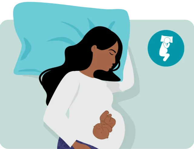 النوم على جانبك بمجرد بلوغ 28 أسبوعًا من الحمل